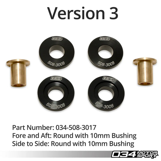 034 Motorsport Shifter Bushing Kit- Round, 10MM