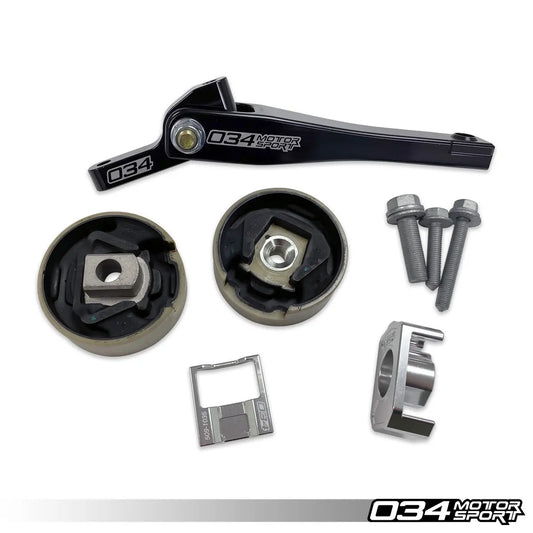 034Motorsport Billet Spherical Dogbone Mount Performance Pack with Dogbone Pucks, Volkswagen & Audi MQB And MQB EVO With Manual Or 6-Speed DSG
