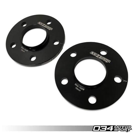 034 Motorsport Wheel Spacer Pair, 10mm, Audi & BMW 5x112mm with 66.6mm Center Bore